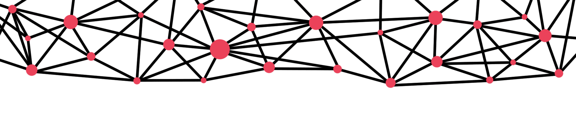 An image of circles and lines all interconnected to look like a node network.